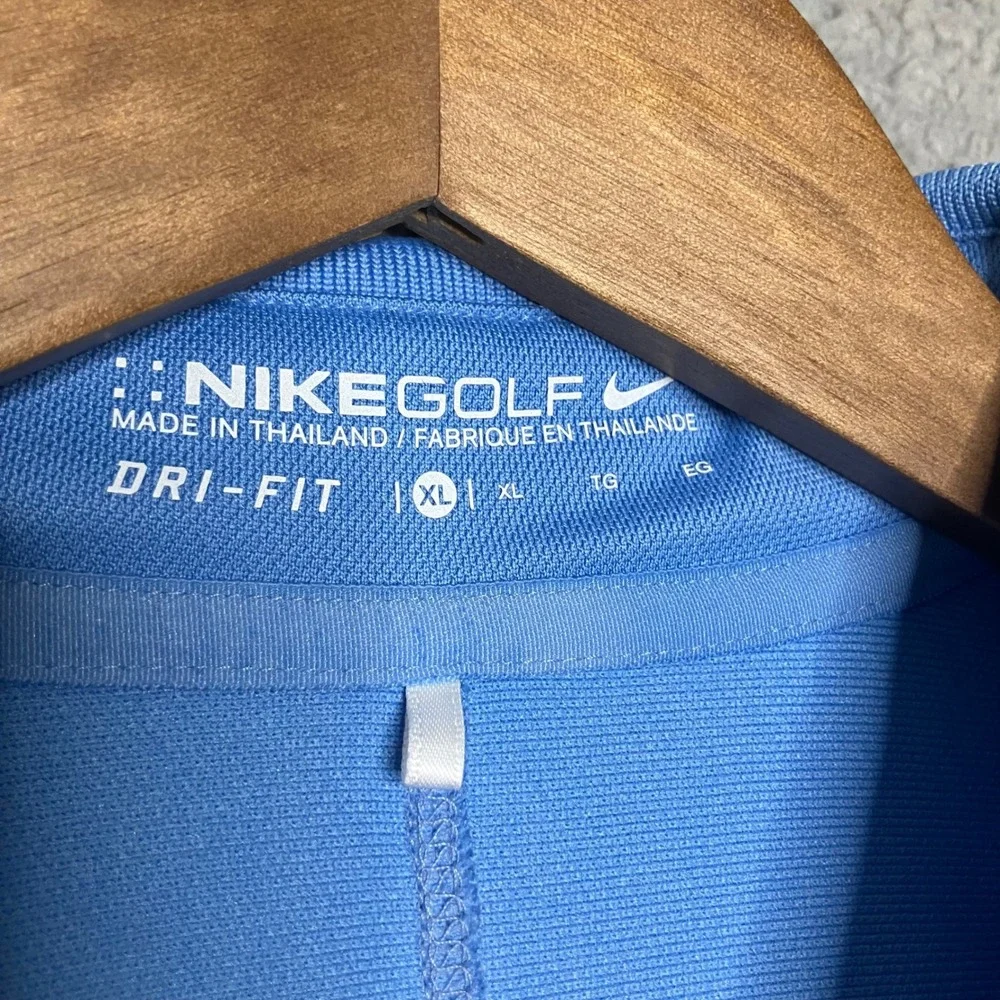 Nike Golf Dri-FIT Sleeveless Polo Shirt Women XL Blue Coastal Tennis Preppy Top